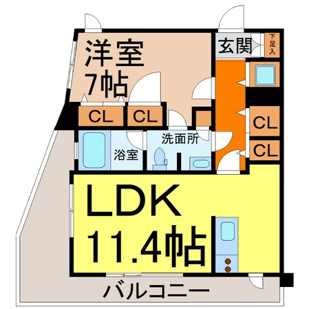 ヴァリエ東別院の物件間取画像